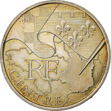France, 10 Euro, Centre, 2010, Monnaie de Paris, Silver, AU(50-53)