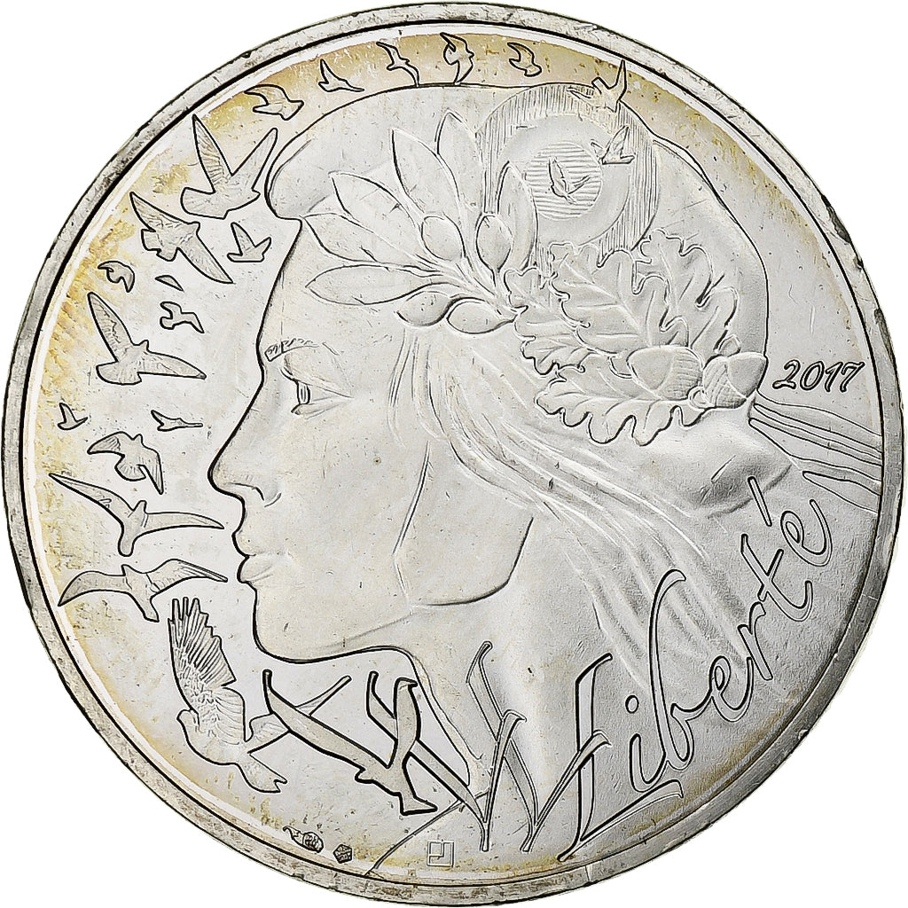 France, 20 Euro, Liberté, 2017, Monnaie de Paris, Silver, AU(55-58)