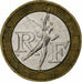 France, 10 Francs, Génie, 1990, Pessac, fautée - désaxée, Bi-Metallic