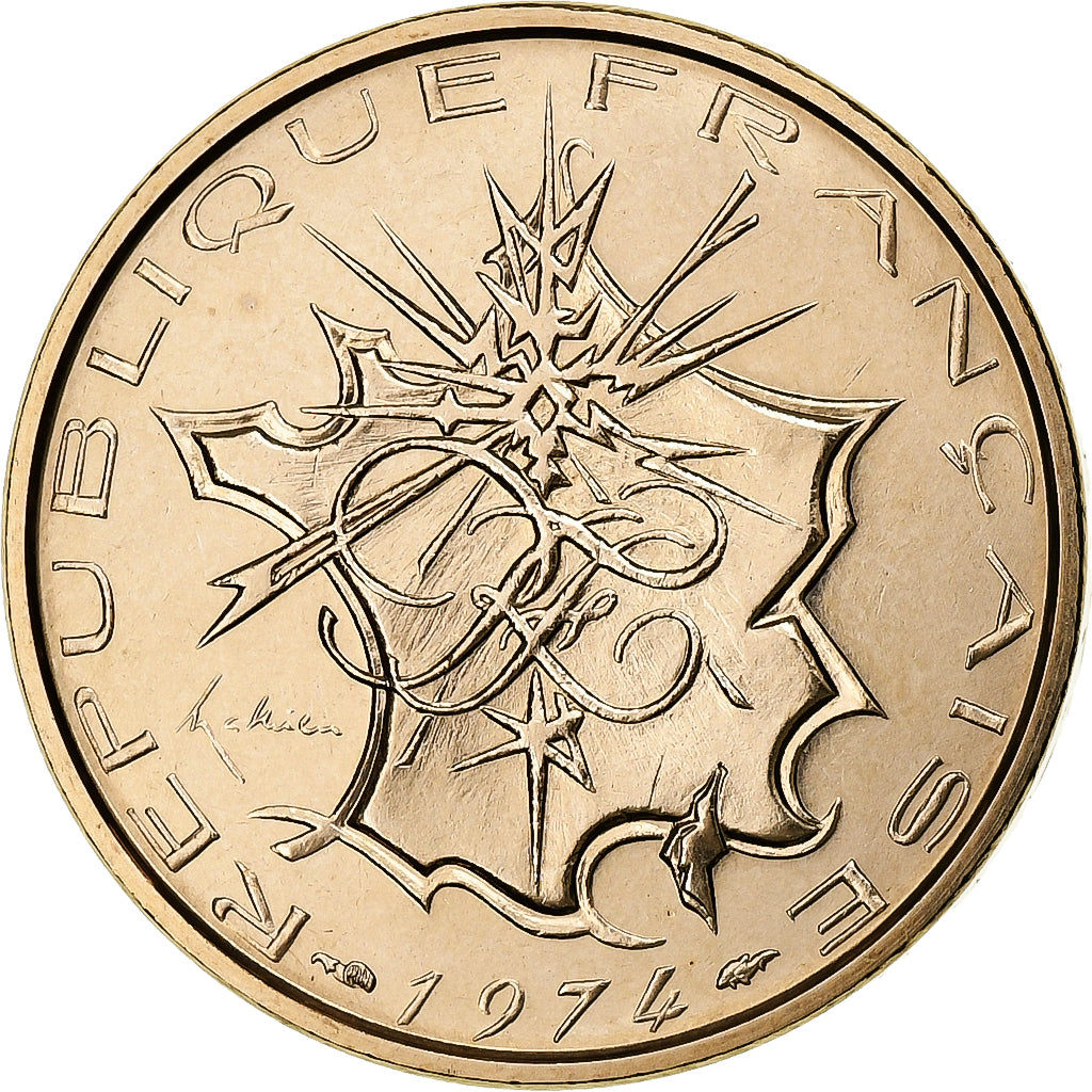 Francja, 10 Francs, Mathieu, 1974, Monnaie de Paris, série FDC, Tranche B