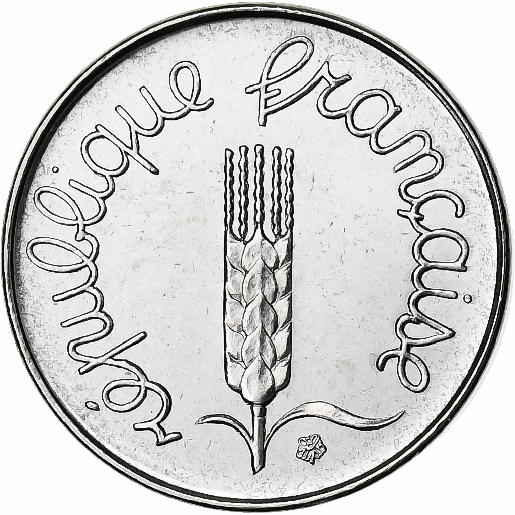 France, Centime, Épi, 1974, Monnaie de Paris, série FDC, Stainless Steel