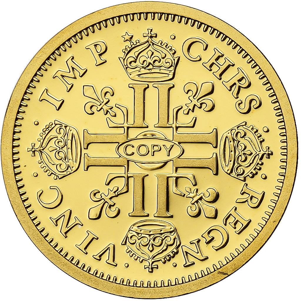 Frankrijk, Medaille, Louis XIV, Reproduction louis d'or 1710, Goud, FDC