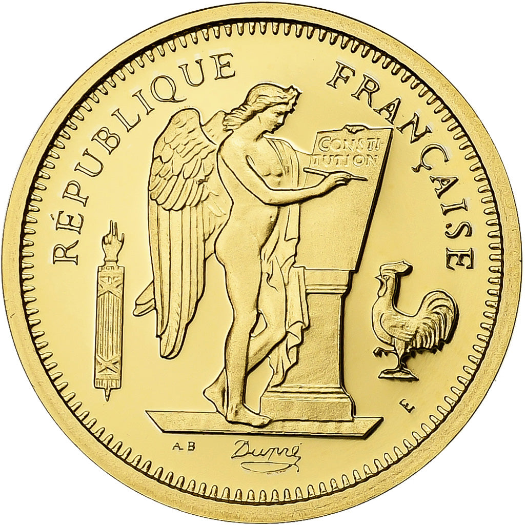 France, Médaille, Reproduction 50 Francs Génie 1878, Or, FDC