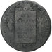 France, Sol à la balance Françoise, 1793 / AN II, Lille, Cuivre, B+