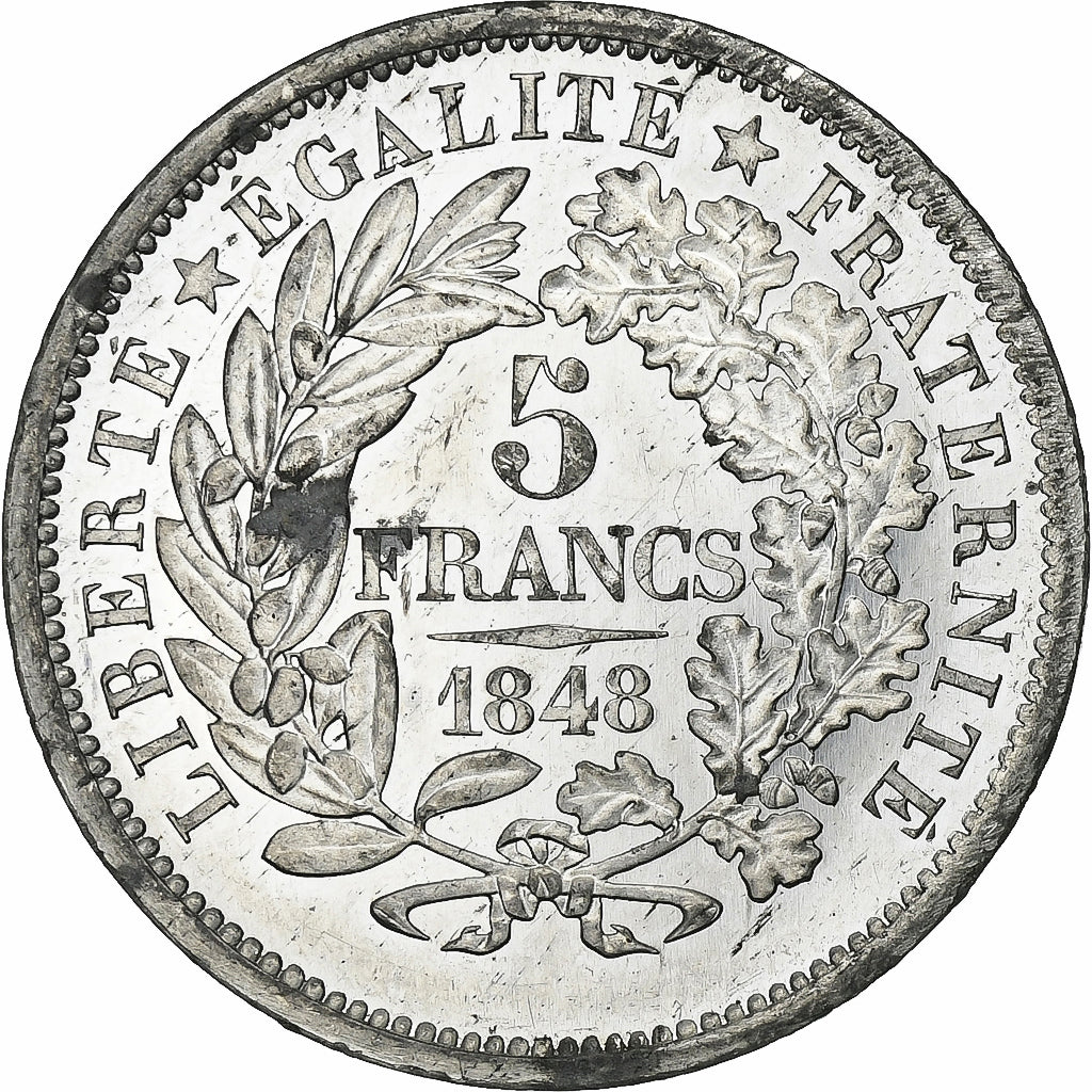 Frankreich, 5 Francs, Concours de Farochon, 1848, Zinn, VZ+, Gadoury:695