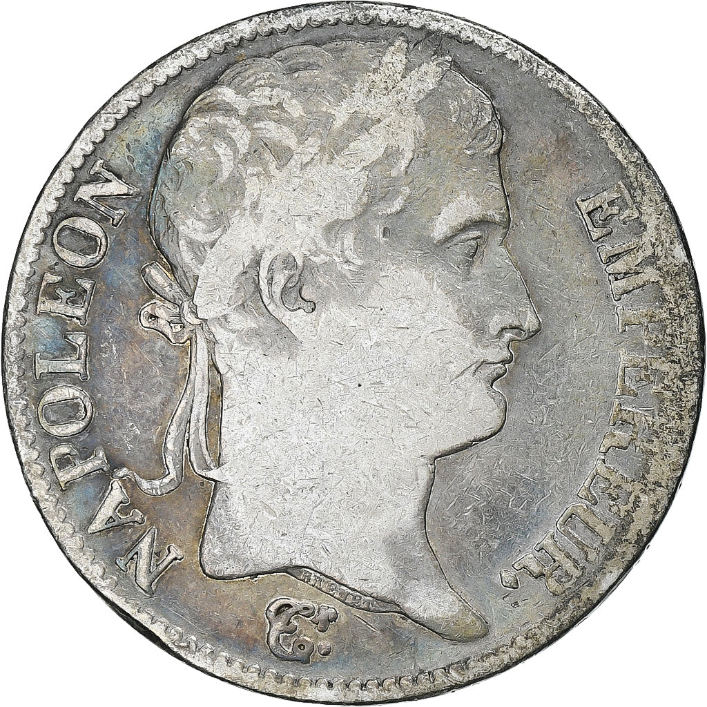 Francja, Napoleon I, 5 Francs, 1813, Paris, Srebro, VF(20-25), Gadoury:584