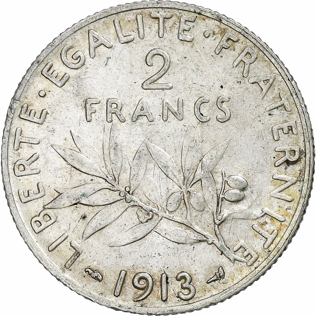 France, 2 Francs, Semeuse, 1913, Paris, Argent, TB+, Gadoury:532