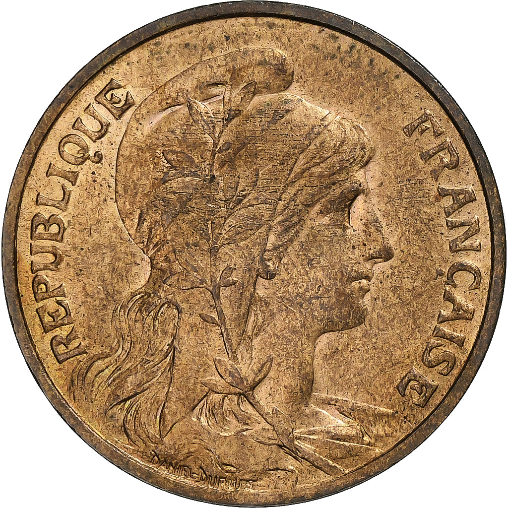 Francia, 10 Centimes, Daniel-Dupuis, 1900, Paris, Bronce, MBC+, Gadoury:277