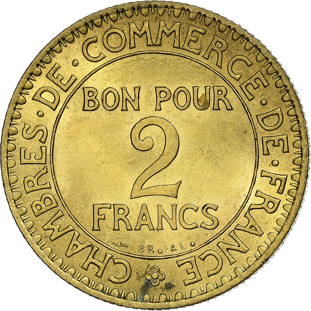 Francia, 2 Francs, Chambre de commerce, 1921, Paris, Rame-alluminio, SPL-