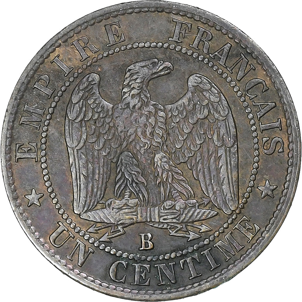 France, Napoleon I, Centime, 1853, Rouen, Bronze, EF(40-45), Gadoury:86