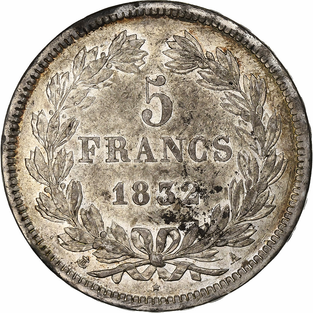 Frankreich, Louis-Philippe I, 5 Francs, 1832, Paris, Silber, SS+, Gadoury:678