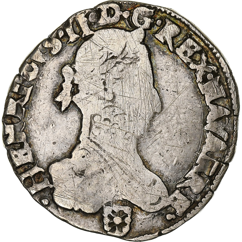 Kingdom of Navarre, Henri III de Navarre, 1/2 Franc, 1583, Saint-Palais, Silber