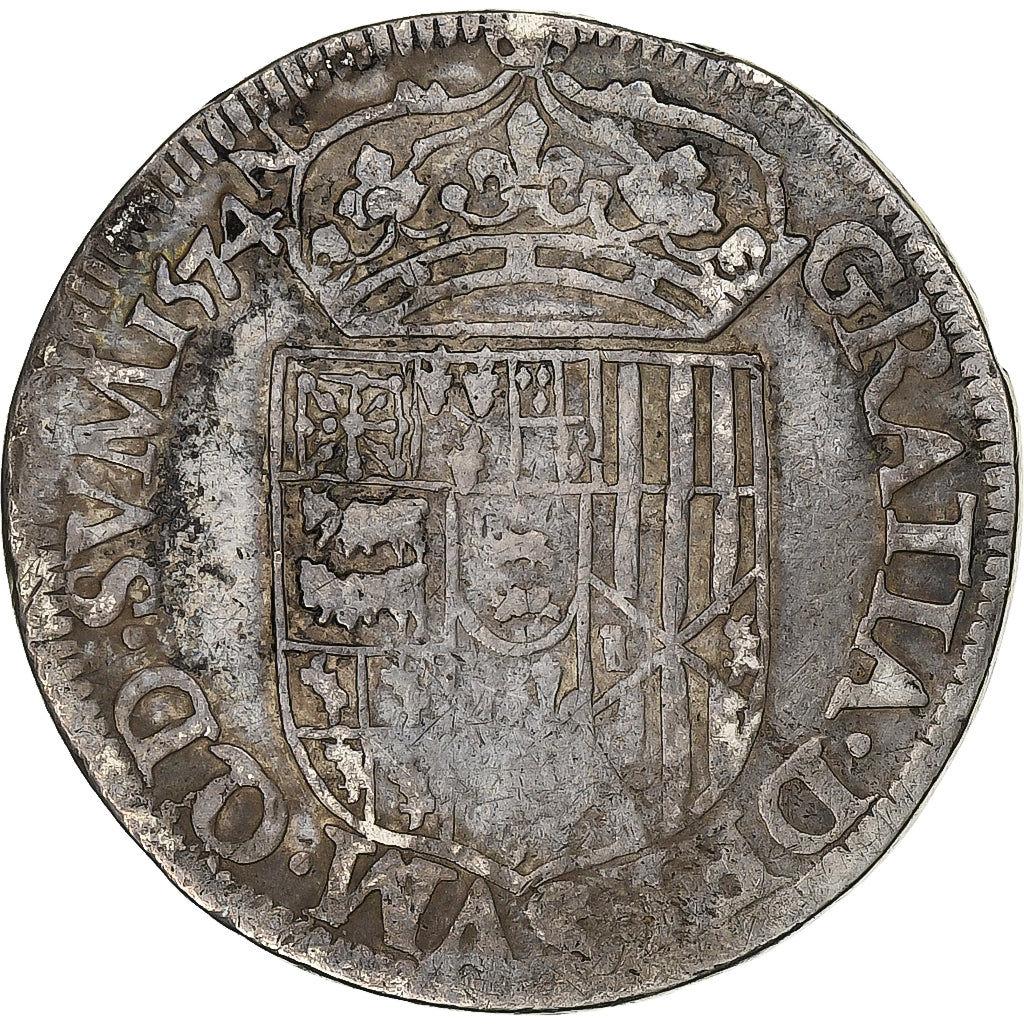 Lordship of Béarn, Henri II de Béarn, Teston, 1574, Pau, Silber, S