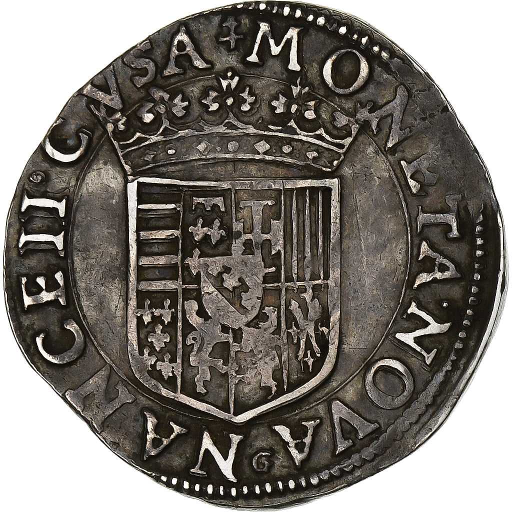 Duchy of Lorraine, Charles III, Teston, 1582-1608, Nancy, Silber, SS+
