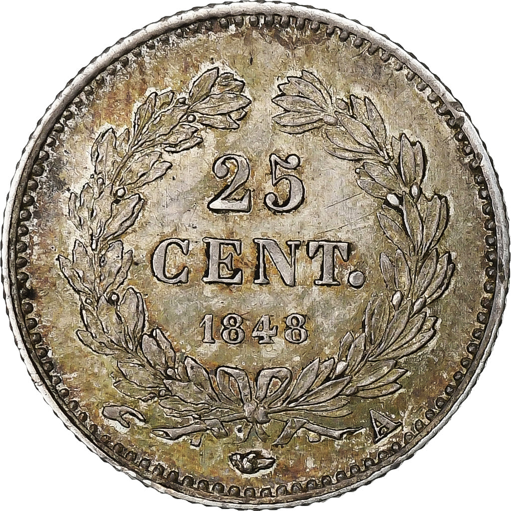 Frankreich, Louis-Philippe I, 25 Centimes, 1848, Paris, Silber, VZ+, Gadoury:357