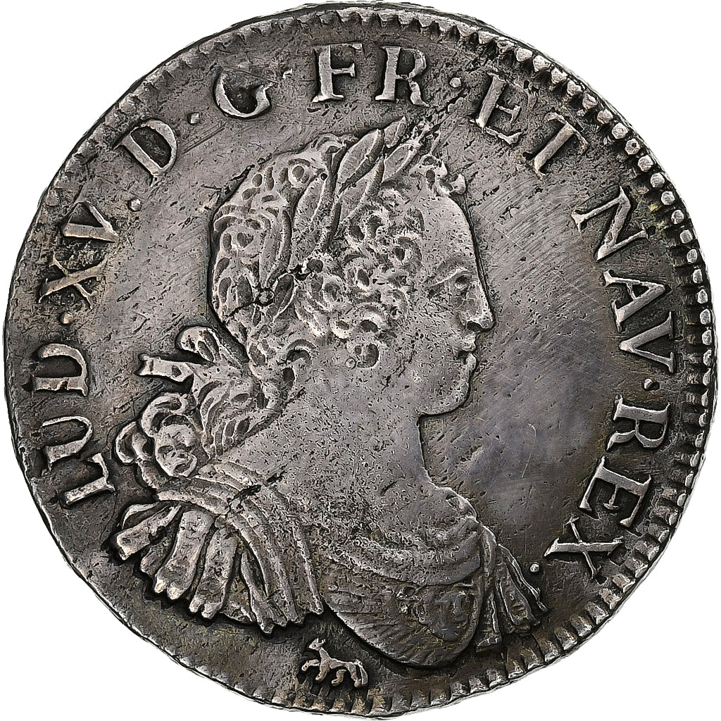 France, Louis XV, 1/2 Écu aux 8 L, 1725, Paris, Argent, TTB, Gadoury:312