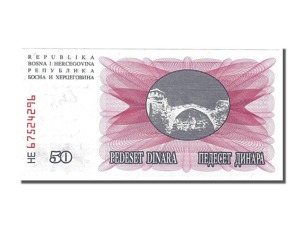 Banknote, Bosnia - Herzegovina, 50 Dinara, 1992, 1992-07-01, UNC(65-70)