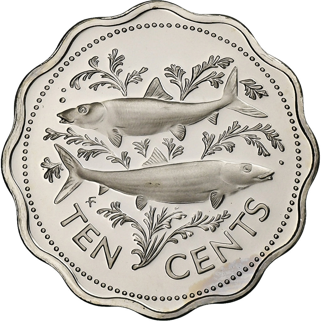 Baamas, 10 Cents, 1976, Franklin Mint, Proof, Cobre-níquel, MS(65-70), KM:61