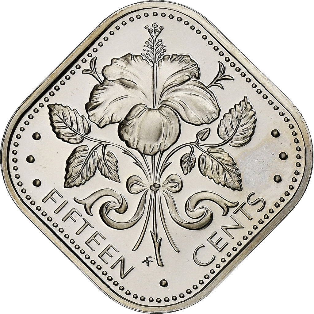 Bahamas, 15 Cents, 1976, Franklin Mint, FS, Rame-nichel, FDC, KM:62