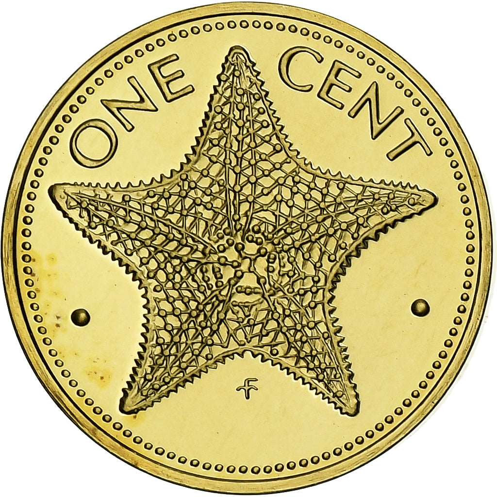 Baamas, Cent, 1976, Franklin Mint, Proof, Níquel-Latão, MS(65-70), KM:59