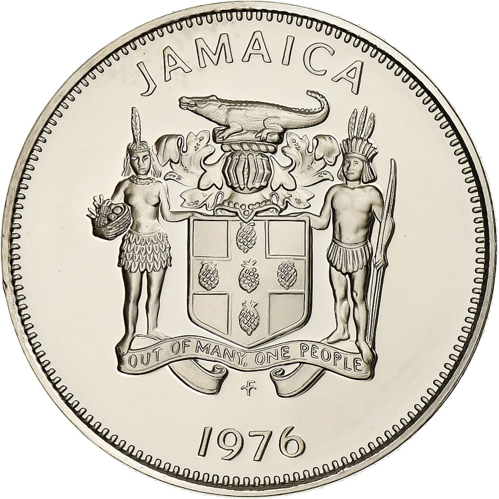 Giamaica, 20 Cents, 1976, Franklin Mint, FS, Rame-nichel, FDC, KM:55