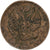 Rusia, Alexander I, Denga, 1819, Ekaterinbourg, Cobre, BC+, KM:116.3