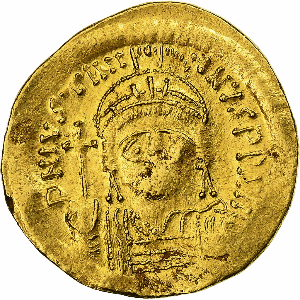 Justinian I, Solidus, 527-565, Constantinople, Gold, S+, Sear:140