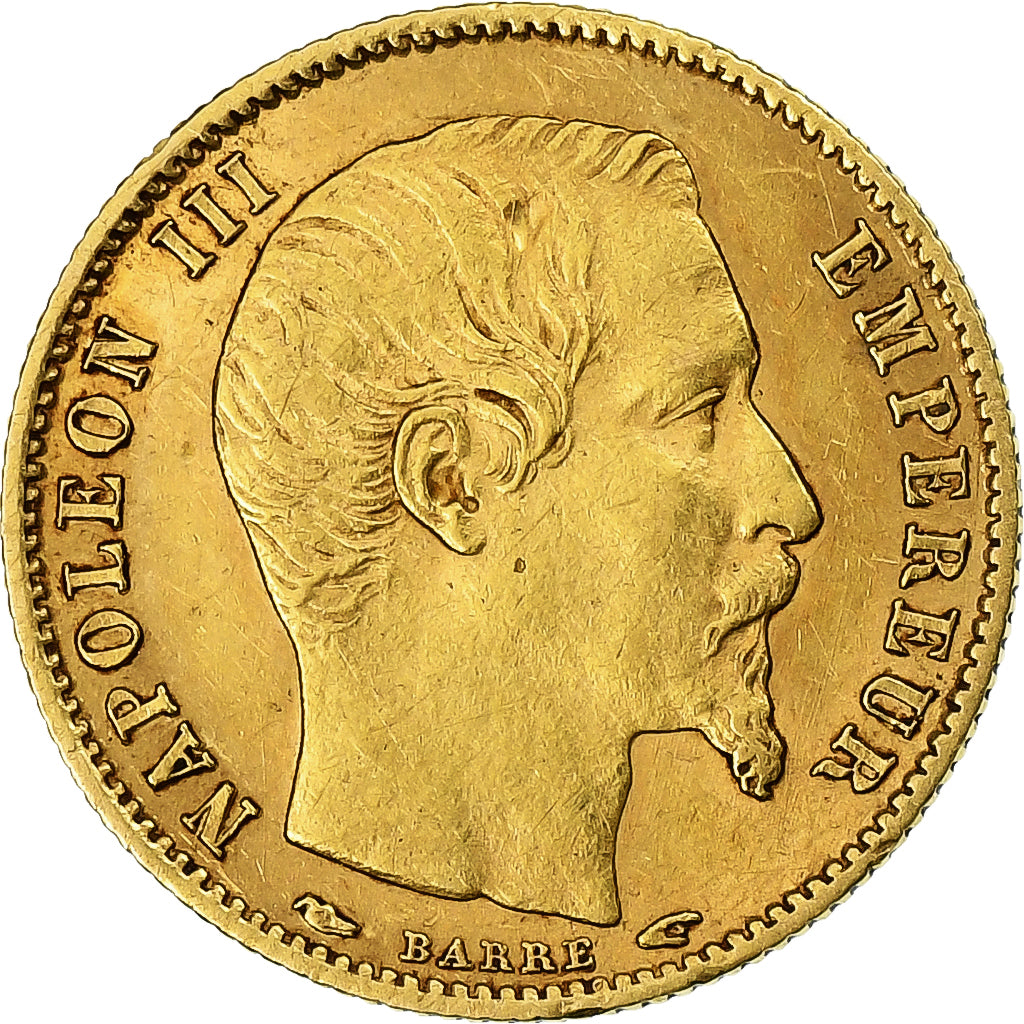 France, Napoleon III, 5 Francs, 1854, Paris, Gold, EF(40-45), Gadoury:1000