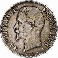 France, Napoléon III, 5 Francs, 1855, Paris, Argent, TB+, Gadoury:734