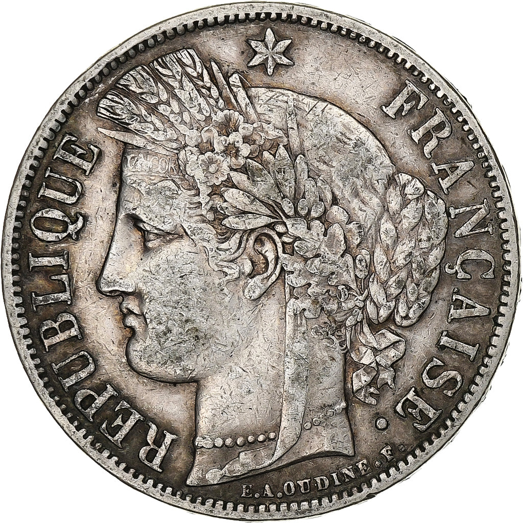Frankreich, 5 Francs, Cérès, 1870, Paris, Silber, SS, Gadoury:743