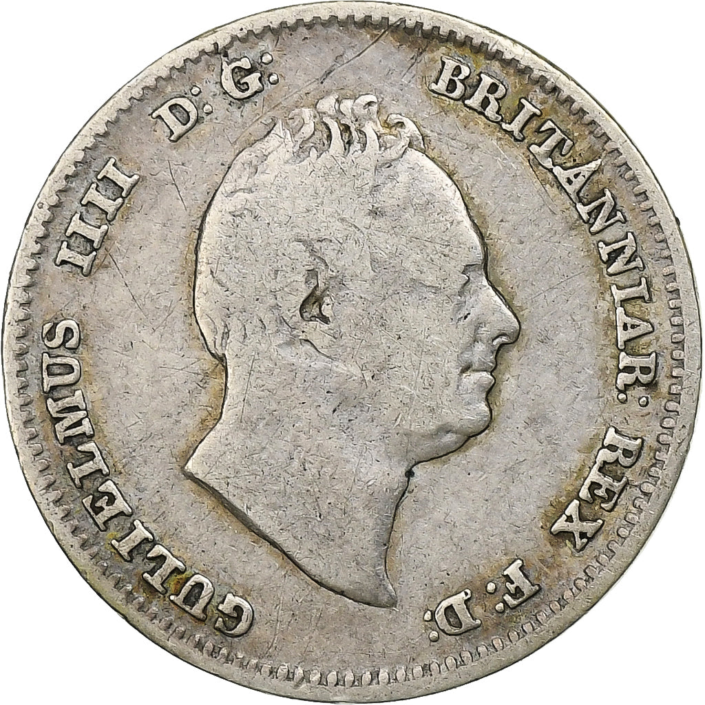 Regno Unito, William IV, 3 Pence, 1835, London, Argento, MB, Spink:3838, KM:710