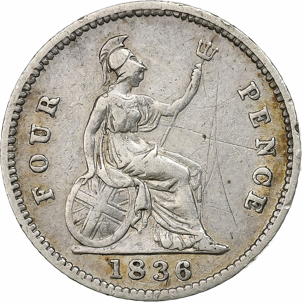 United Kingdom, William IV, Groat, 1836, London, Silver, VF(20-25), Spink:3837
