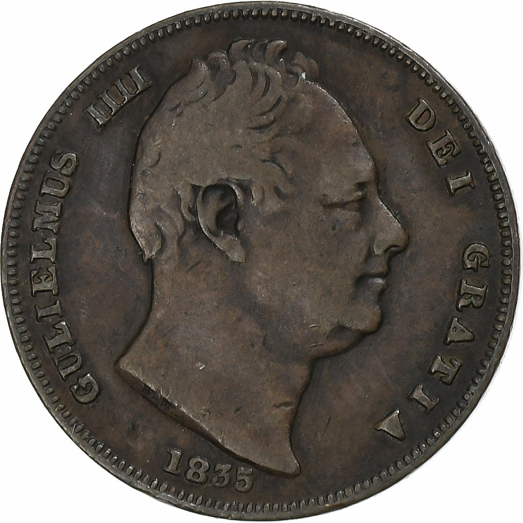 Verenigd Koninkrijk, William IV, Farthing, 1835, London, Koper, FR+, Spink:3848