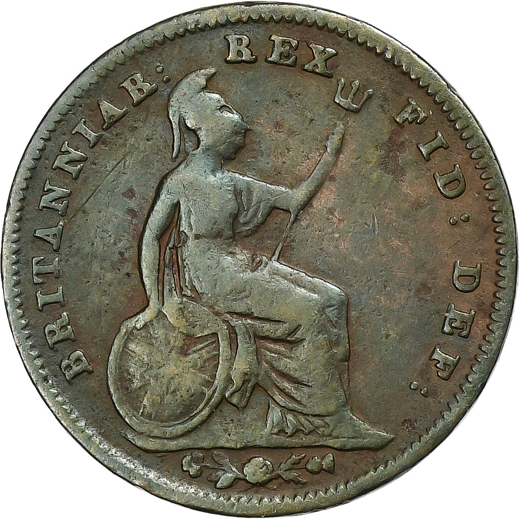 Regno Unito, William IV, 1/3 Farthing, 1835, London, Rame, B+, Spink:3850