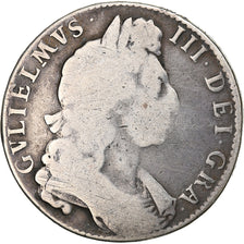 Royaume d'Angleterre, Guillaume III, 1/2 Crown, 1697, Londres, Argent, TB