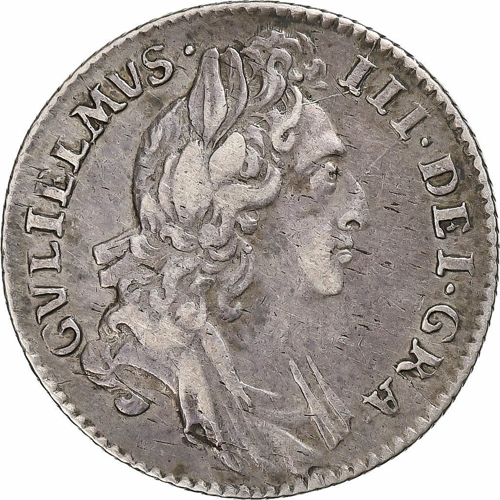 Kingdom of England, William III, 6 Pence, 1695, London, Silver, AU(50-53)