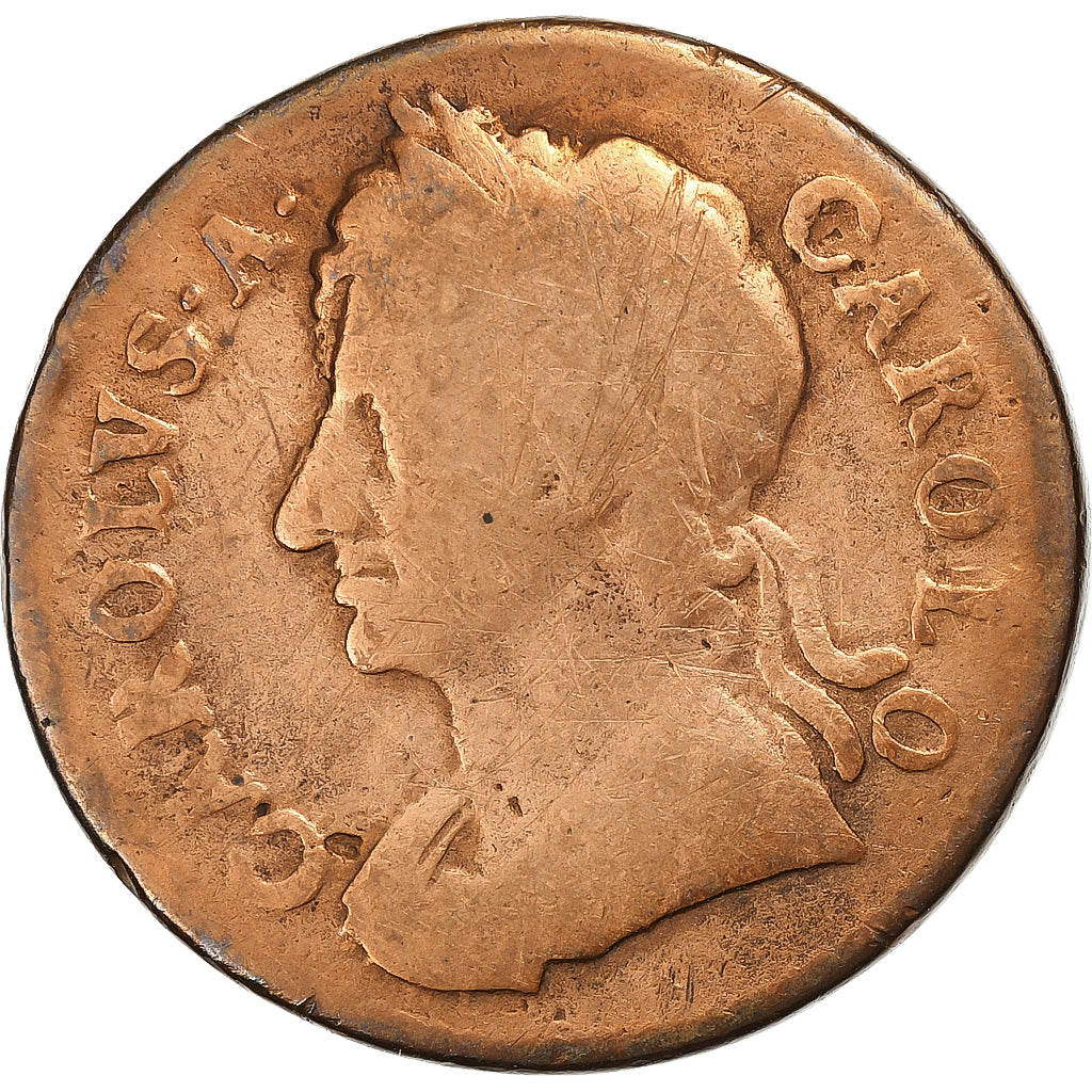 Royaume d'Angleterre, Charles II, Farthing, 1674, Londres, Cuivre, TB