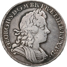 Royaume d'Angleterre, George Ier, 1/2 Crown, 1720/17, Londres, Argent, TTB
