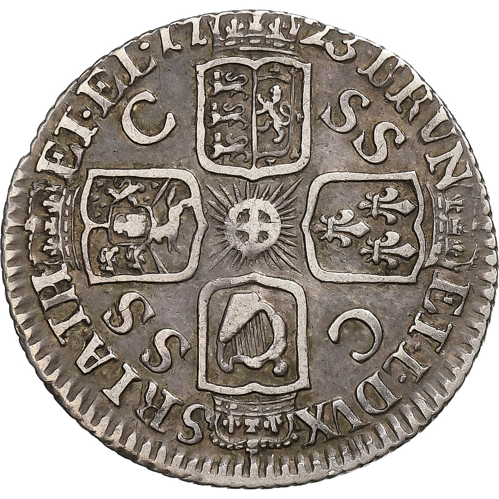 Kingdom of England, George I, 6 Pence, 1723, London, Zilver, ZF, Spink:3652