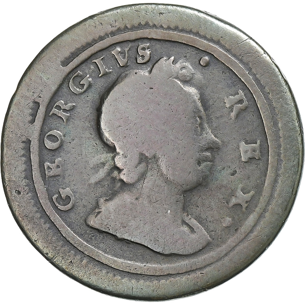 Kingdom of England, George I, Farthing, Second issue, 1721, London, Cobre, BC+