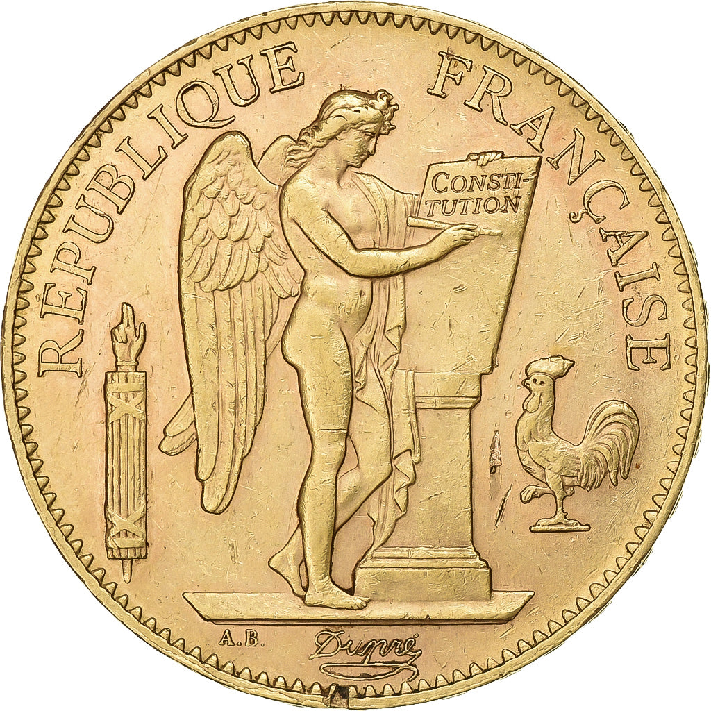 France, 100 Francs, Génie, 1907, Paris, Gold, EF(40-45), Gadoury:1137a