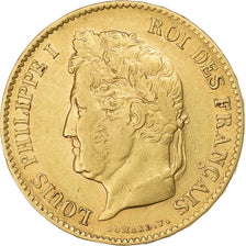 France, 40 Francs, Louis-Philippe, 1837, Paris, Or, TTB, Gadoury:1106
