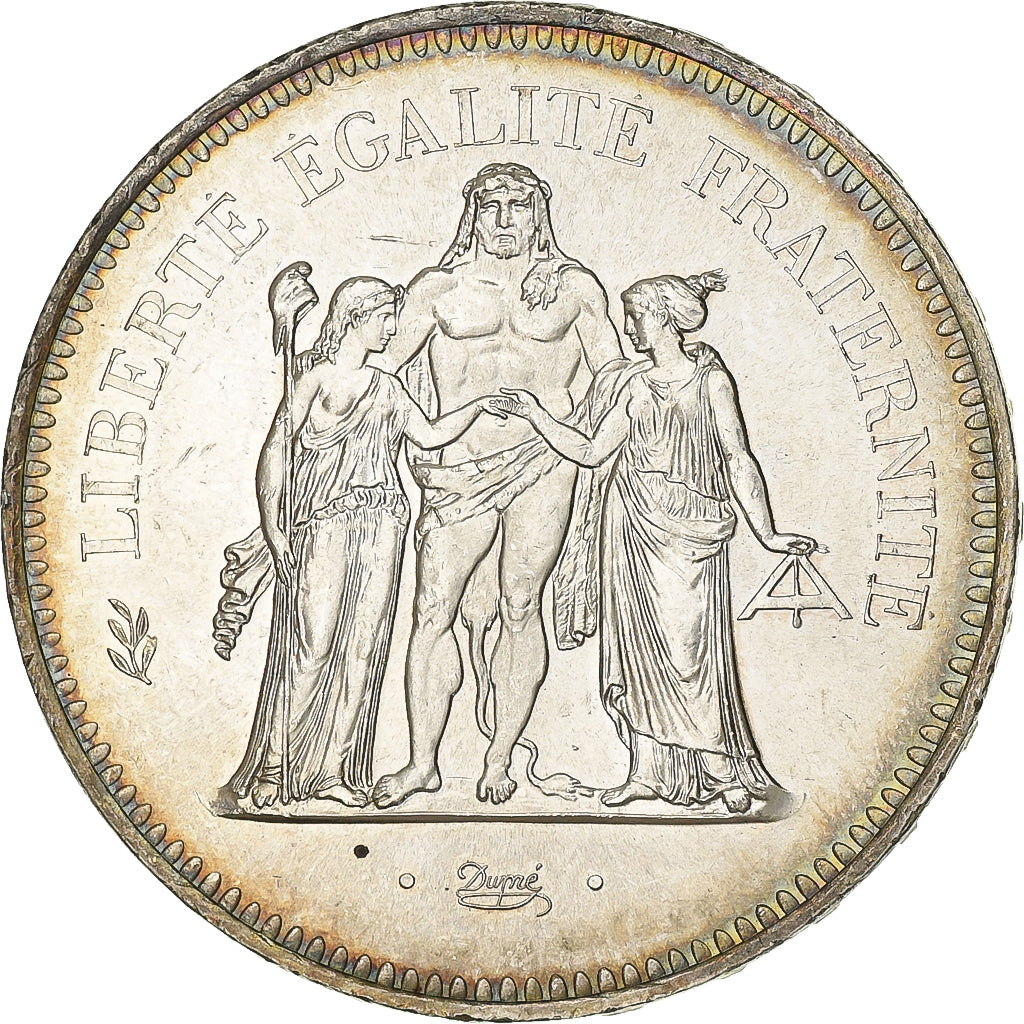 France, 50 Francs, Hercule, 1977, Paris, Silver, AU(55-58), Gadoury:882