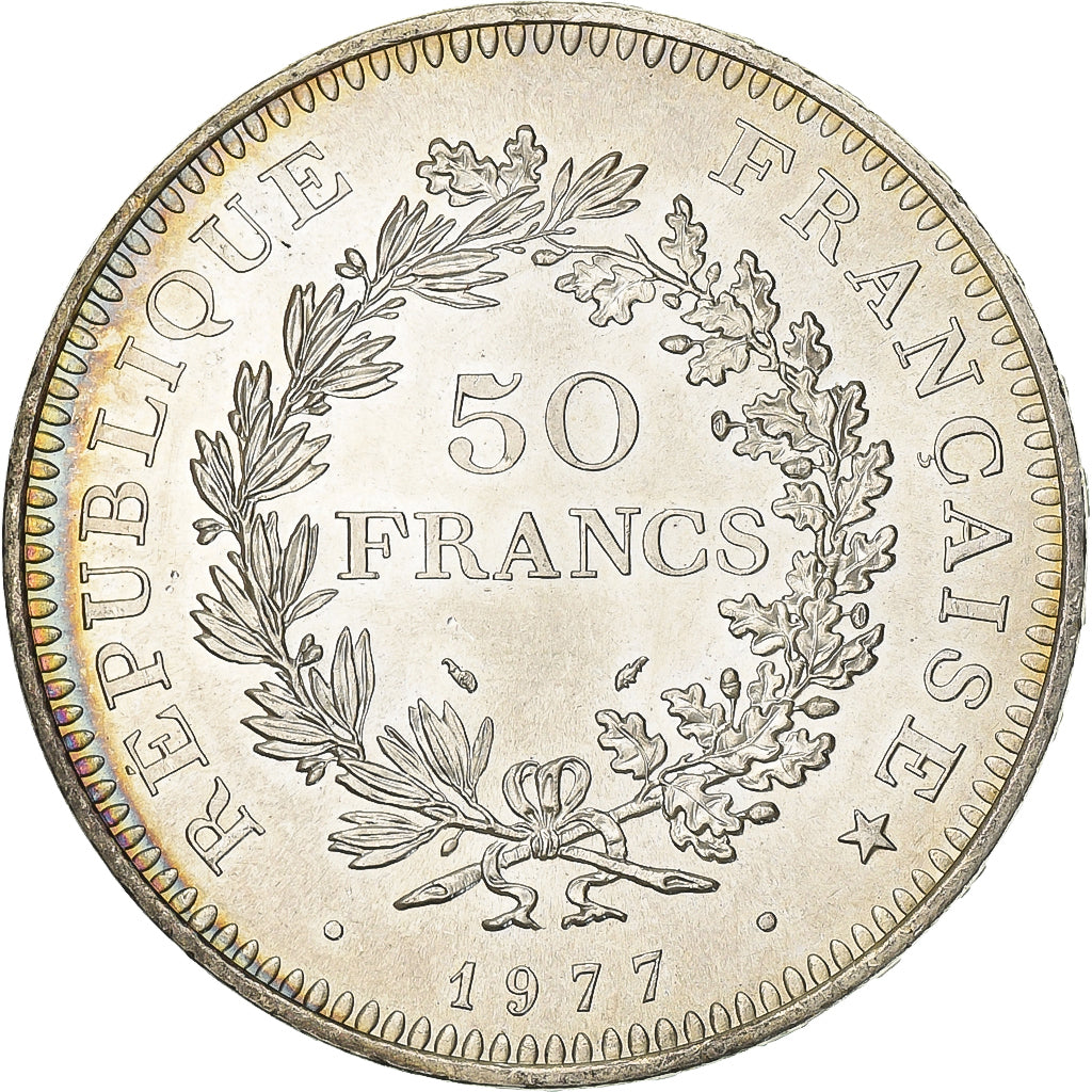 France, 50 Francs, Hercule, 1977, Paris, Silver, AU(55-58), Gadoury:882