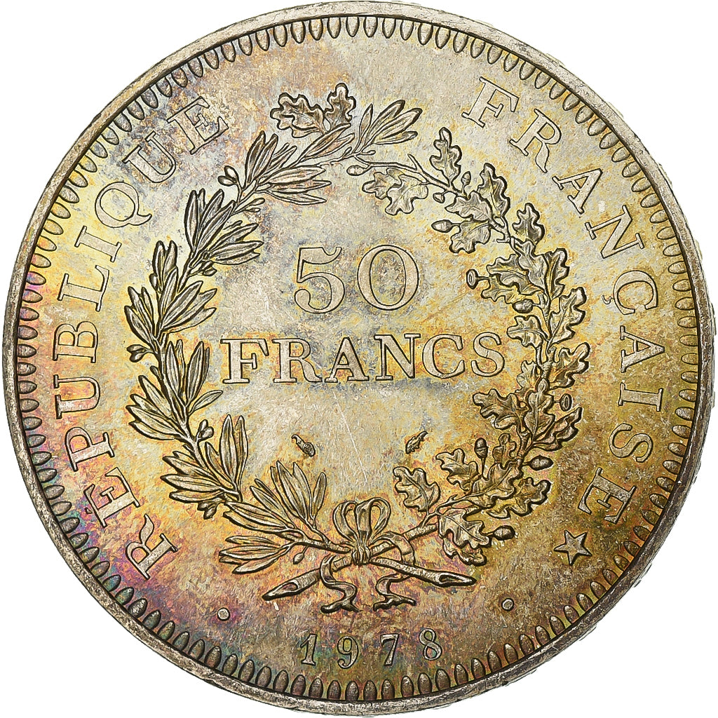 France, 50 Francs, Hercule, 1978, Paris, Argent, SPL, Gadoury:882, KM:941.1