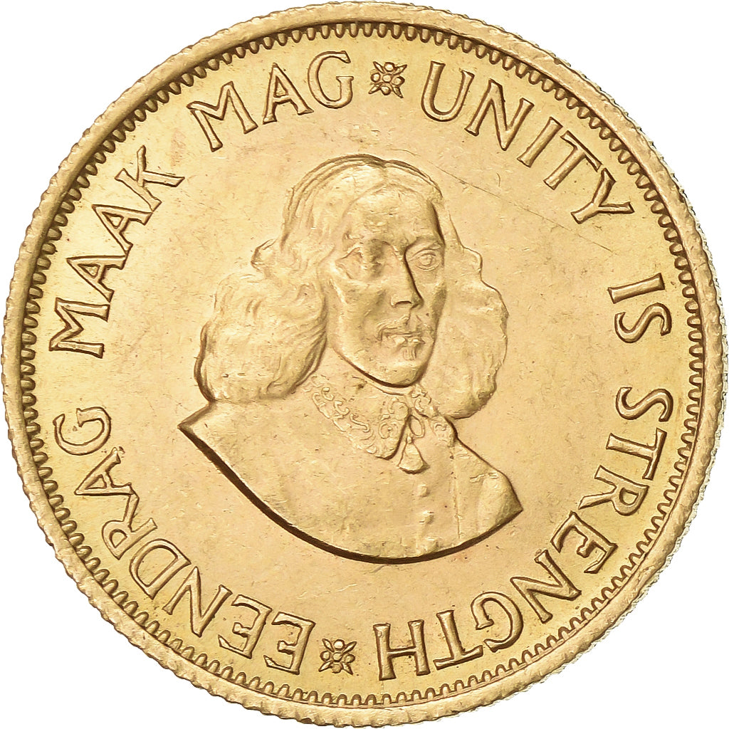 Sudafrica, 2 Rand, Springbok, 1964, Pretoria, Oro, SPL-