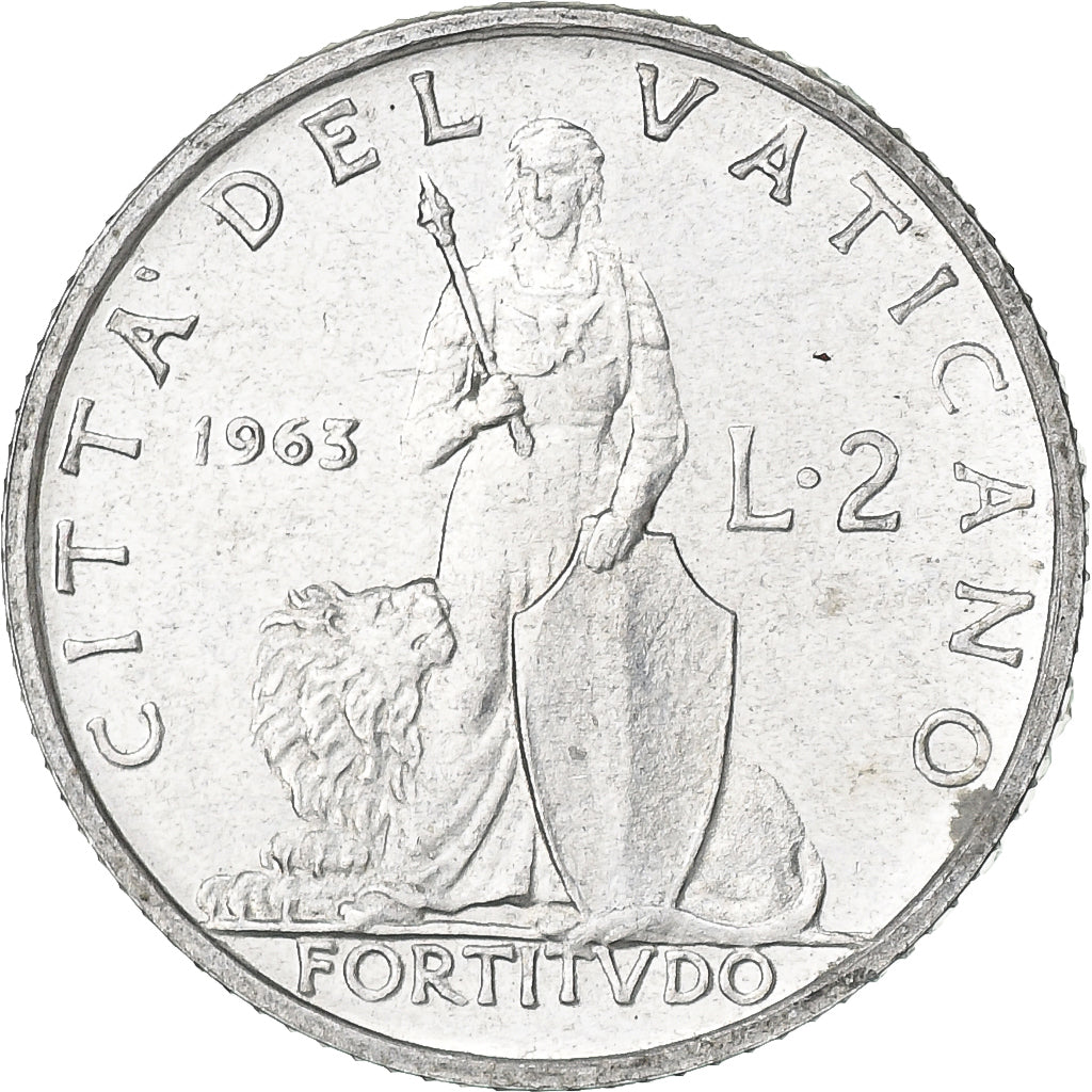 Vatikanstadt, Paul VI, 2 Lire, 1963, Rome, Aluminium, STGL