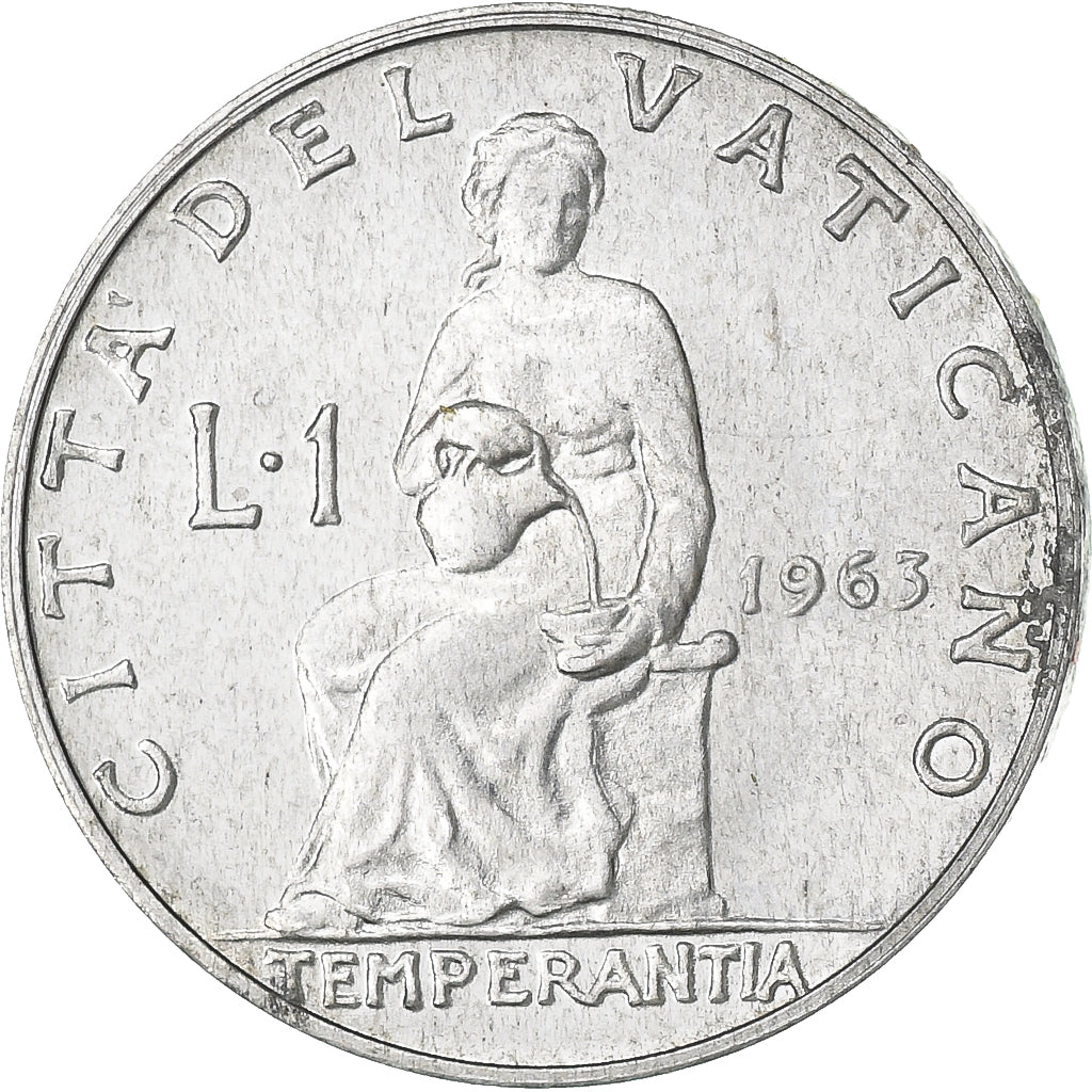Vatikanstadt, Paul VI, 1 Lire, 1963, Rome, Aluminium, STGL
