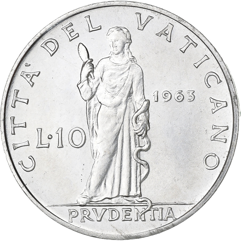 Vatican, Paul VI, 10 Lire, 1963, Rome, Aluminum, MS(65-70)