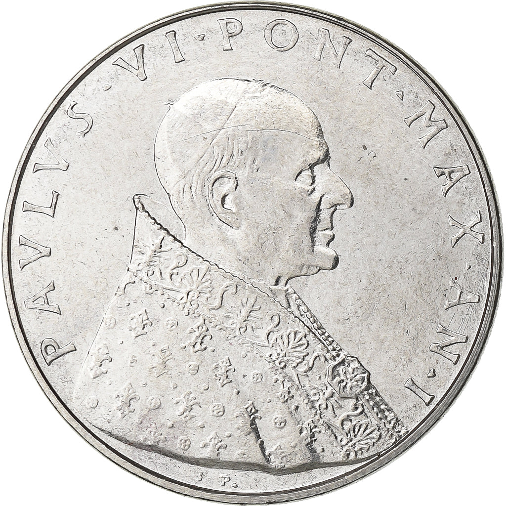 Vatikanstadt, Paul VI, 50 Lire, 1963, Rome, Stainless Steel, STGL